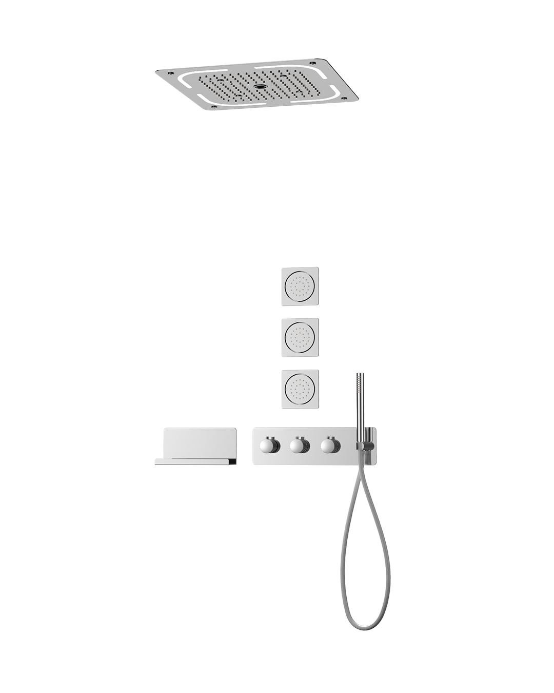Set Ducha Techo Led