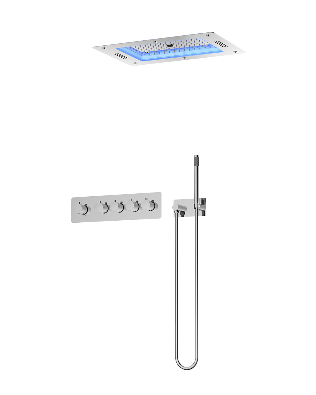 Set Ducha Techo Led BT