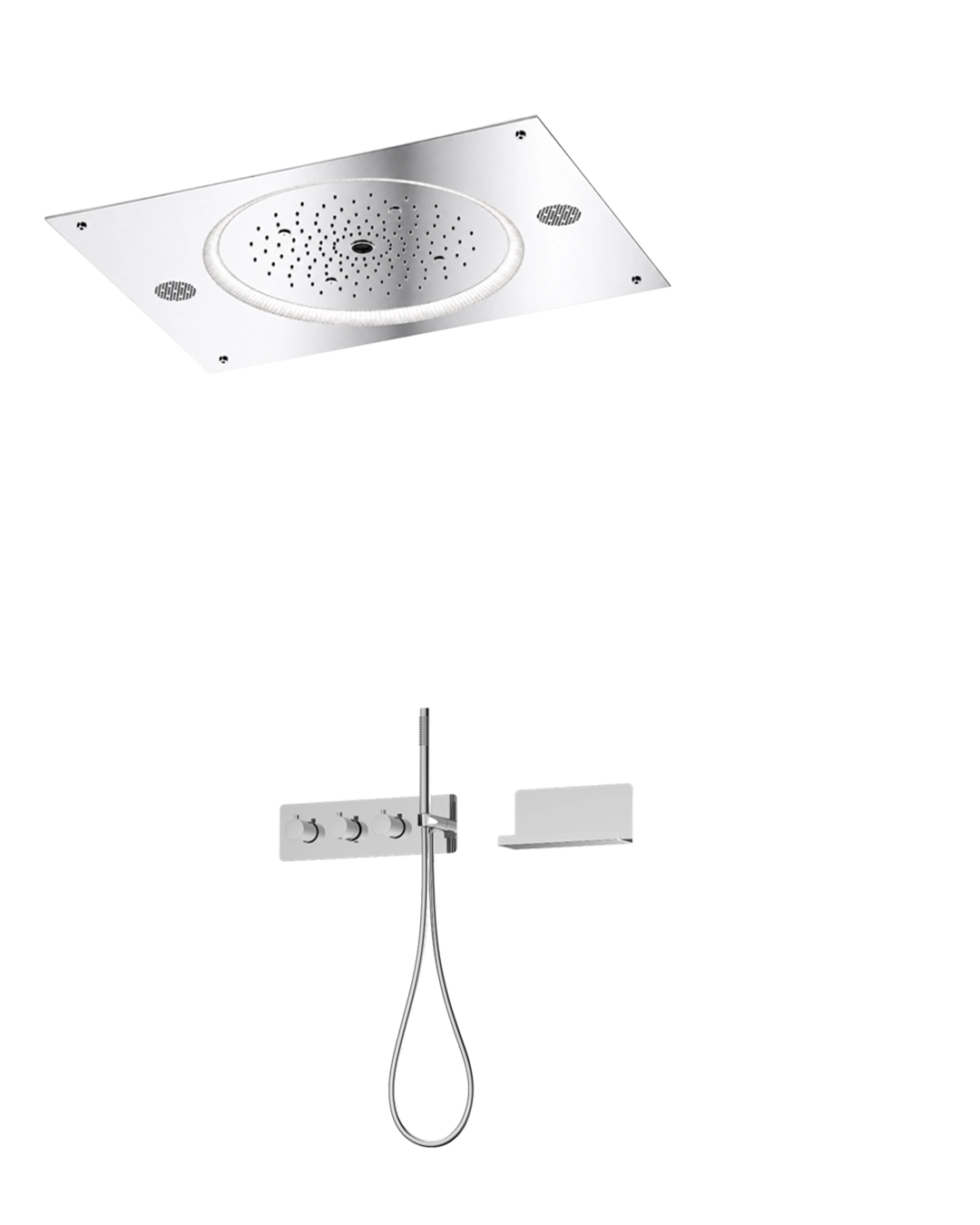 Cascata Set Ducha de Techo Led / Bluetooth / Estante / Cascada / Duchador / Termostato